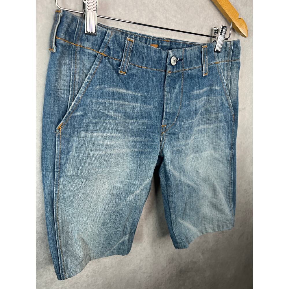 Vintage 7 For All Mankind Denim Bermuda Shorts Size 27 Y2K
